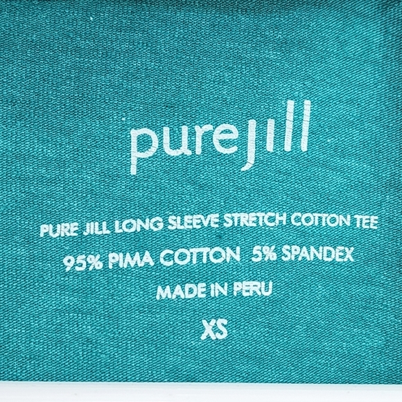 J. Jill PureJill Women's Cotton Stretch Long Sleeves Tee - XS - Picture 3 of 5